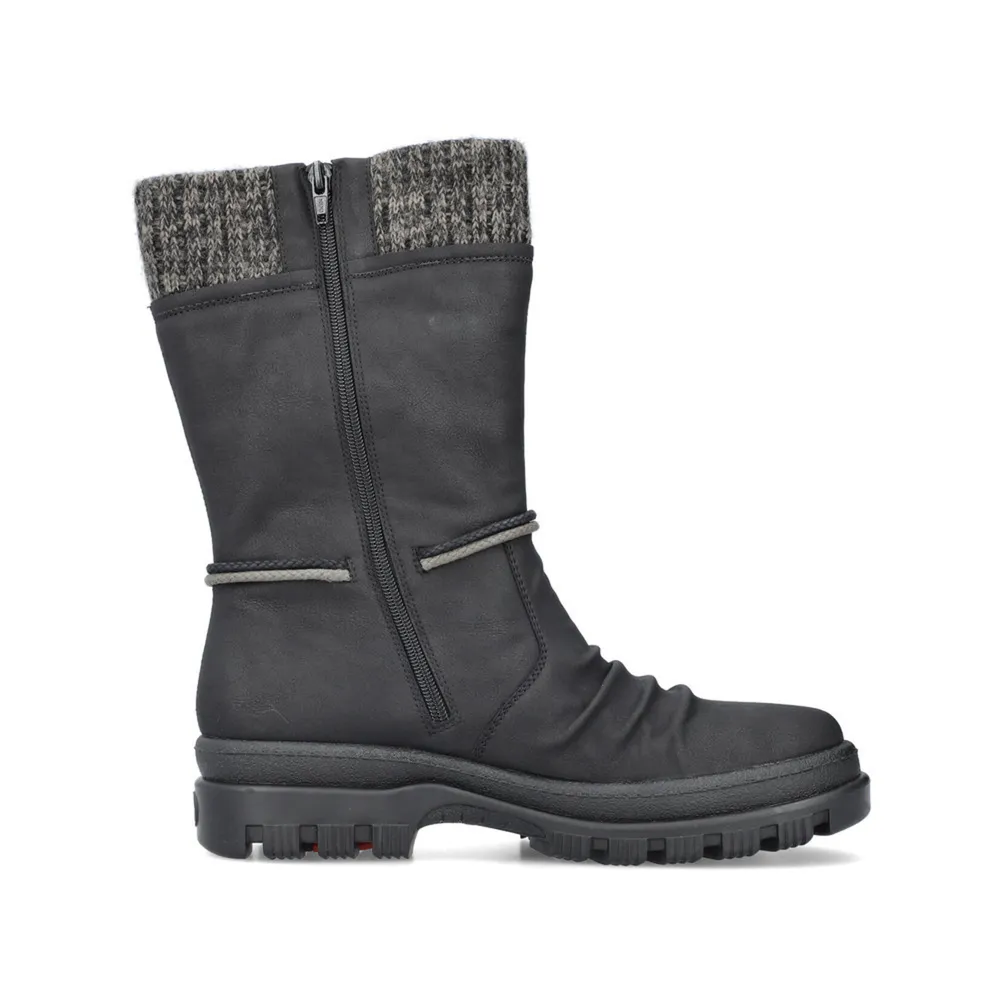 RIEKER X8283-00 Winter-Tread Mid Boot (Tassel)