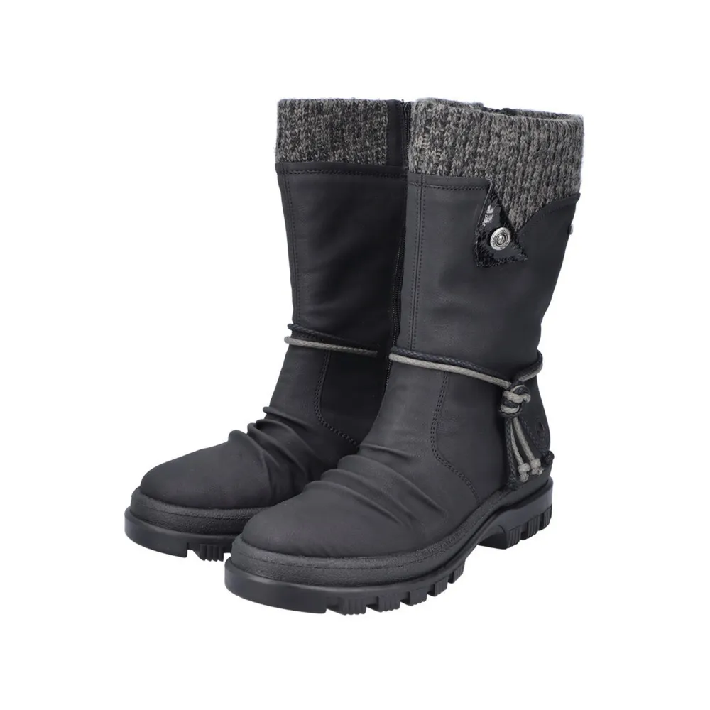 RIEKER X8283-00 Winter-Tread Mid Boot (Tassel)