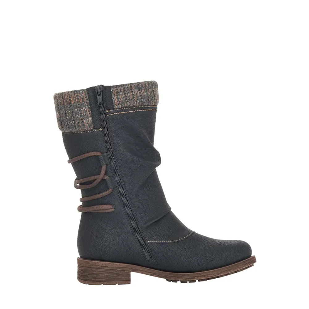 REMONTE D8070- Sweater Cuff Mid Boot