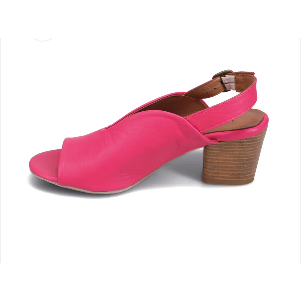 BUENO Claire Heel Sandal - HOT PINK