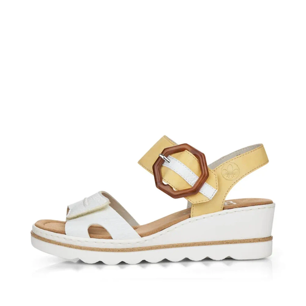 RIEKER 67476-69 Wedge Sandal (Big Buckle)