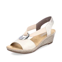 RIEKER 624H6-60 Wedge Sandal (Coin)