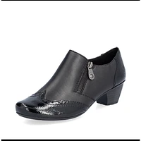 RIEKER 41757-00 Mid-Heel Zip Slip-On