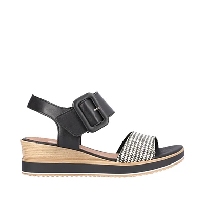 REMONTE D6453-01 Wedge Sandal (Big Buckle)