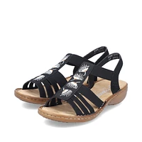 RIEKER 60875-00 Bkstrap Sandal (T-Strap)