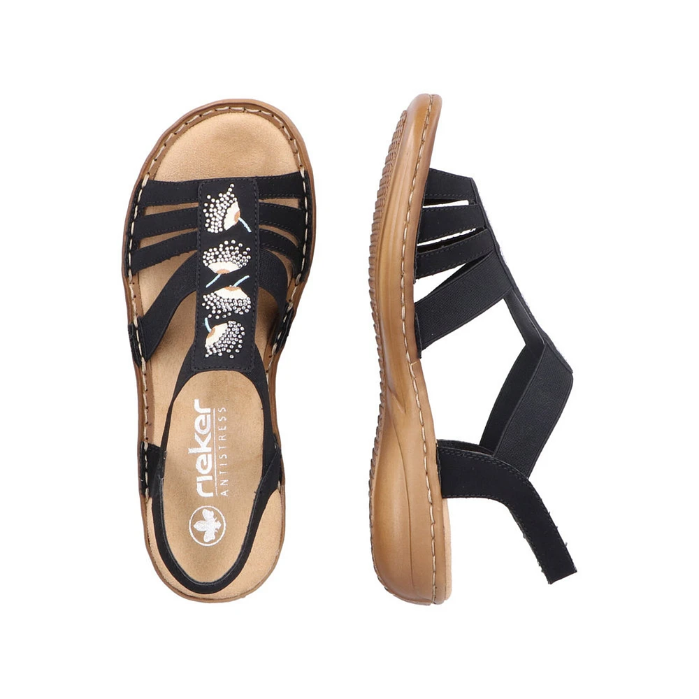 RIEKER 60875-00 Bkstrap Sandal (T-Strap)