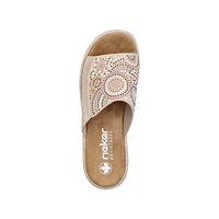 RIEKER V1395-62 Velcro Wedge Slide (Beads)