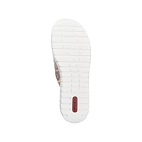 RIEKER V1395-62 Velcro Wedge Slide (Beads)