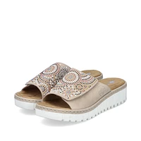 RIEKER V1395-62 Velcro Wedge Slide (Beads)