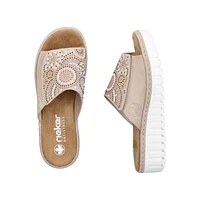 RIEKER V1395-62 Velcro Wedge Slide (Beads)
