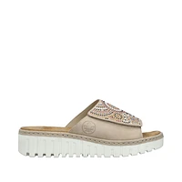 RIEKER V1395-62 Velcro Wedge Slide (Beads)