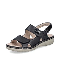 RIEKER 60462- Velcro Bk-Strap Sandal