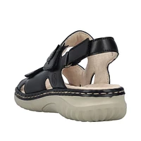 RIEKER 60462- Velcro Bk-Strap Sandal