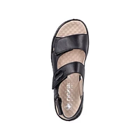 RIEKER 60462- Velcro Bk-Strap Sandal