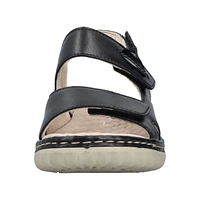 RIEKER 60462- Velcro Bk-Strap Sandal