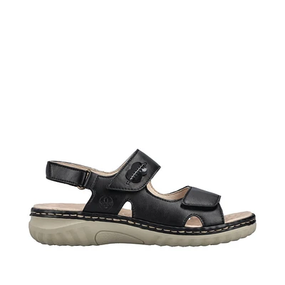 RIEKER 60462- Velcro Bk-Strap Sandal