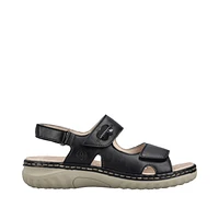 RIEKER 60462- Velcro Bk-Strap Sandal