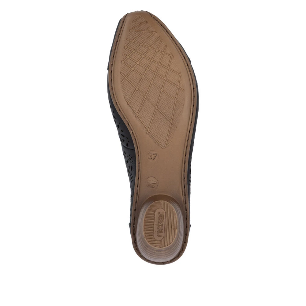 RIEKER 43754-00 Mirjam Covered Shoe (Perfs)