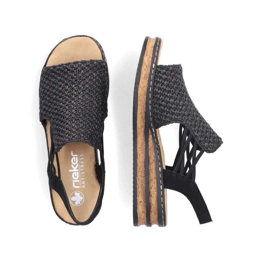 RIEKER 62941-00 Wrapped Sandal (Woven)
