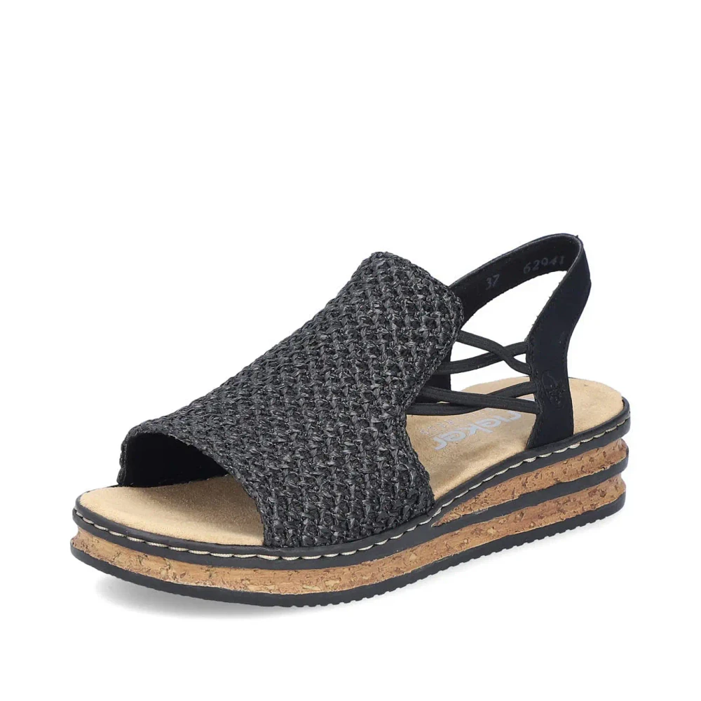 RIEKER 62941-00 Wrapped Sandal (Woven)
