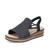 RIEKER 62941-00 Wrapped Sandal (Woven)