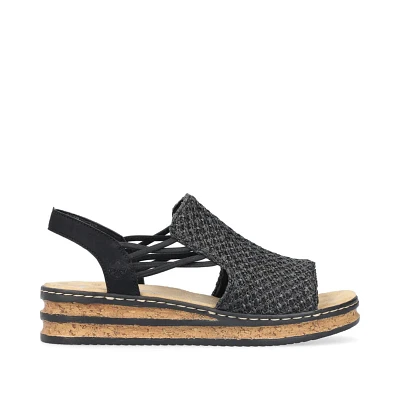 RIEKER 62941-00 Wrapped Sandal (Woven)