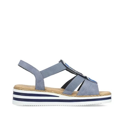 RIEKER V0207-12 Sandal (Beaded Leaves)