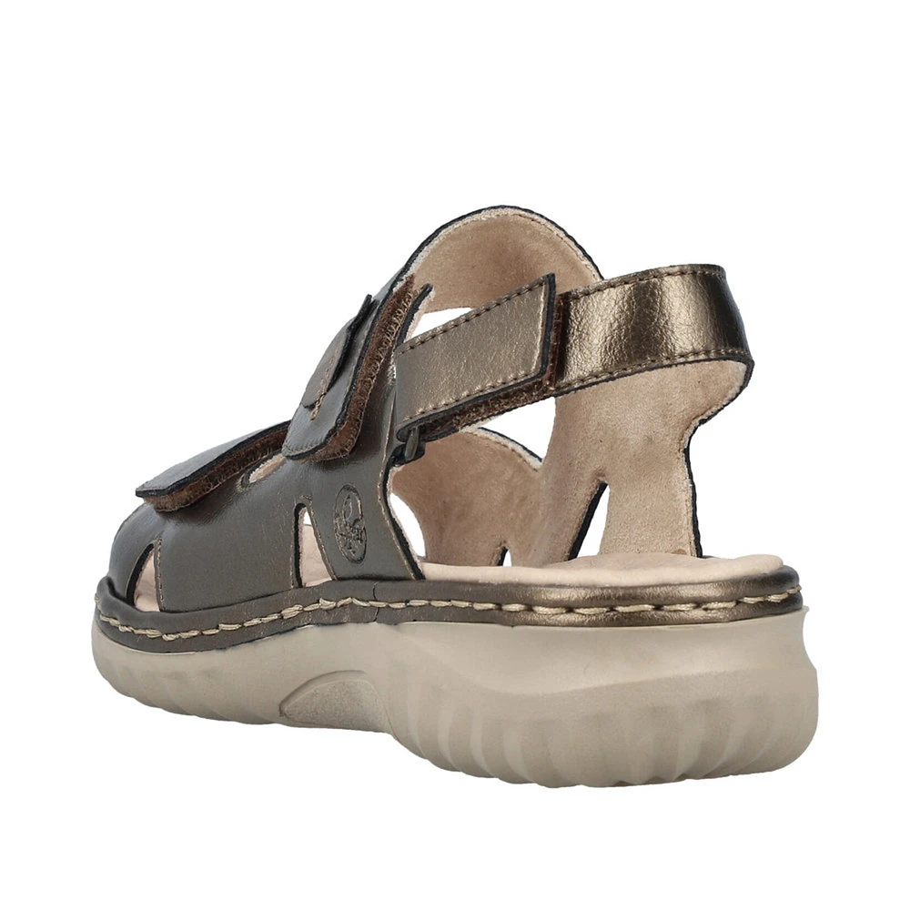 RIEKER 60462-90 Velcro Bk-Strap Sandal