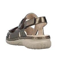 RIEKER 60462-90 Velcro Bk-Strap Sandal