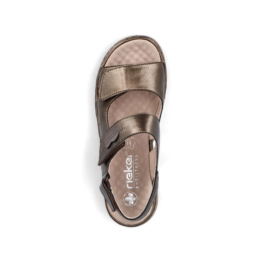 RIEKER 60462-90 Velcro Bk-Strap Sandal