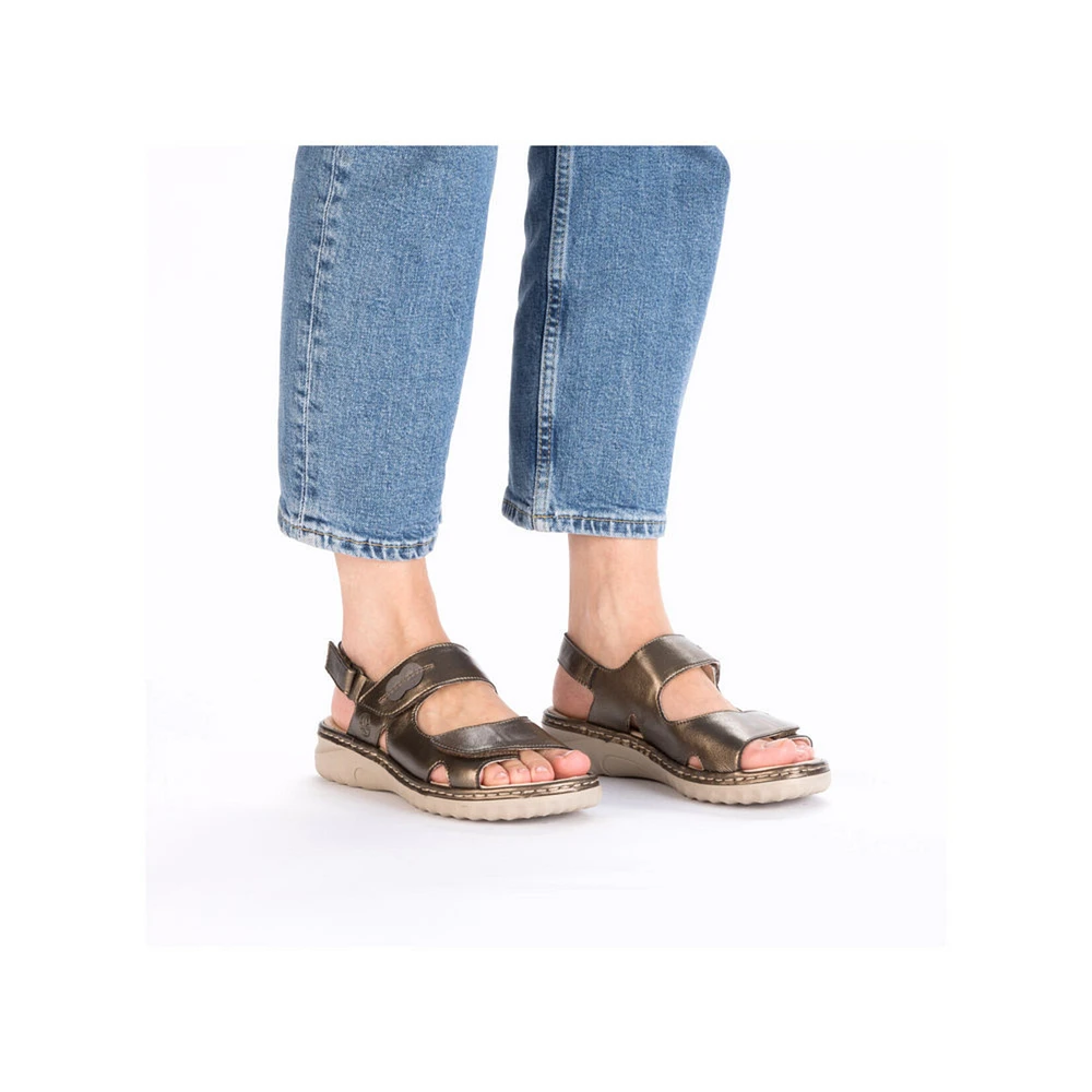 RIEKER 60462-90 Velcro Bk-Strap Sandal