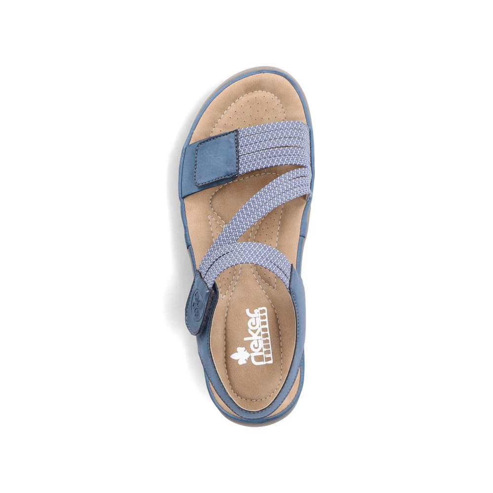 RIEKER 64870-14 Velcro Sandal (Thin Bands)