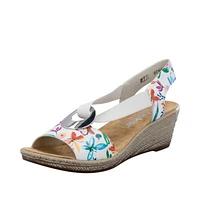 RIEKER 624H6-91 Wedge Sandal (Coin)