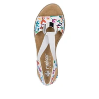 RIEKER 624H6-91 Wedge Sandal (Coin)