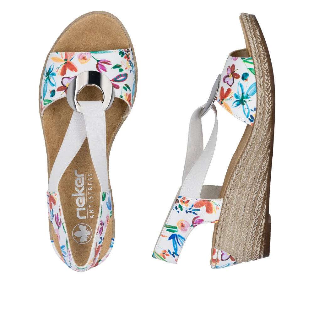 RIEKER 624H6-91 Wedge Sandal (Coin)