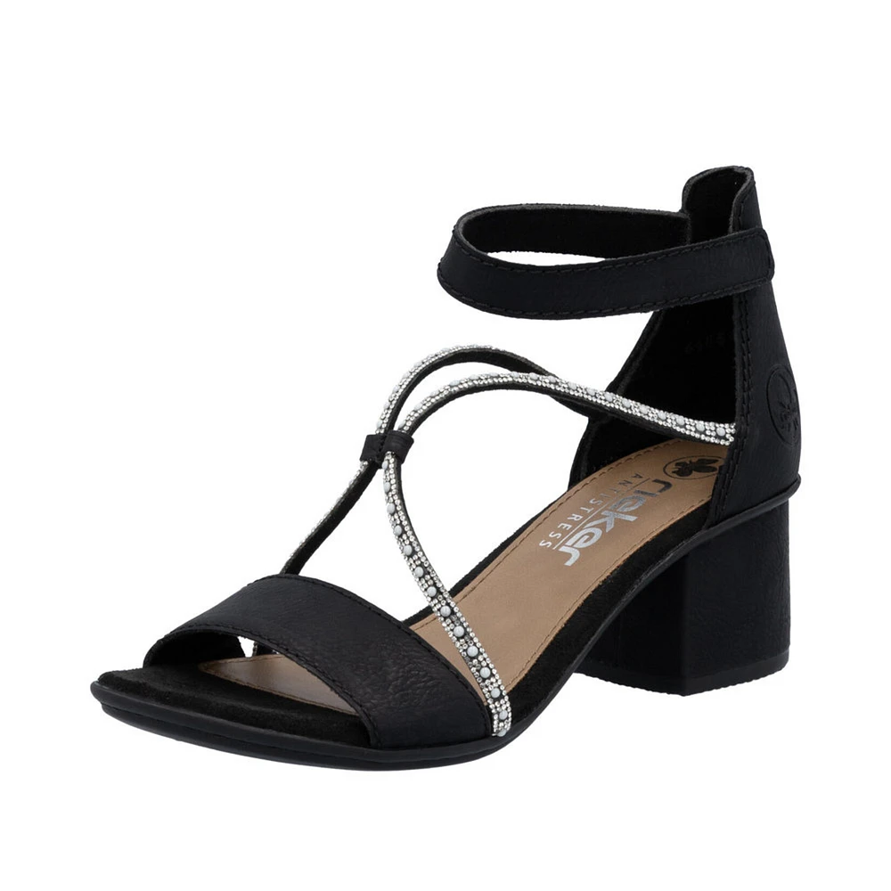 RIEKER 64654- Dress Strappy Sandal Low-Heel