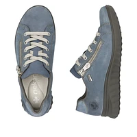 RIEKER 59000-10 Casual Lace-Zip Shoe