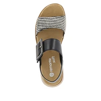REMONTE D1J53-02 Chunk Sandal (BkStrap)