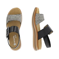 REMONTE D1J53-02 Chunk Sandal (BkStrap)