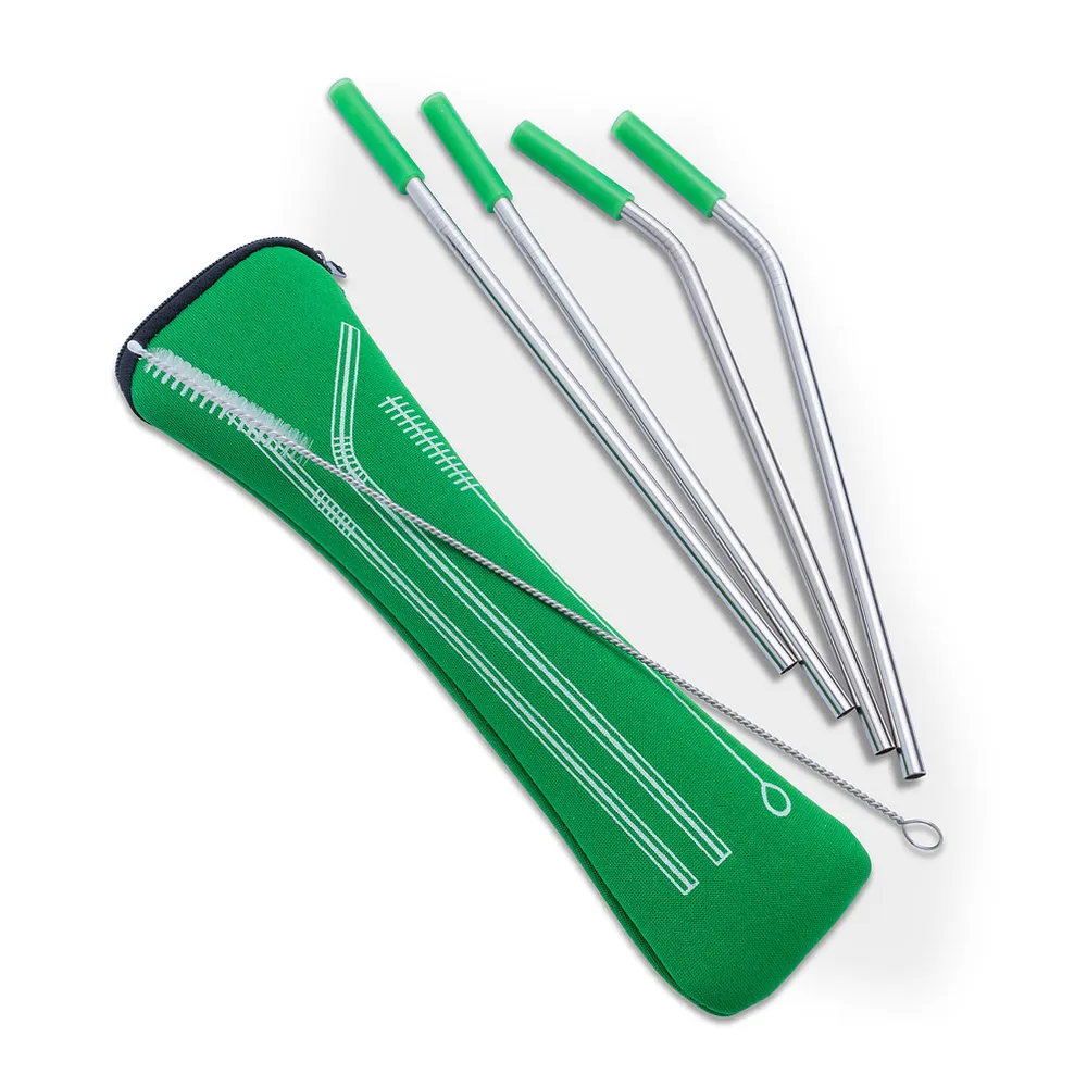 Abbott 4 Straws & Brush in Pouch