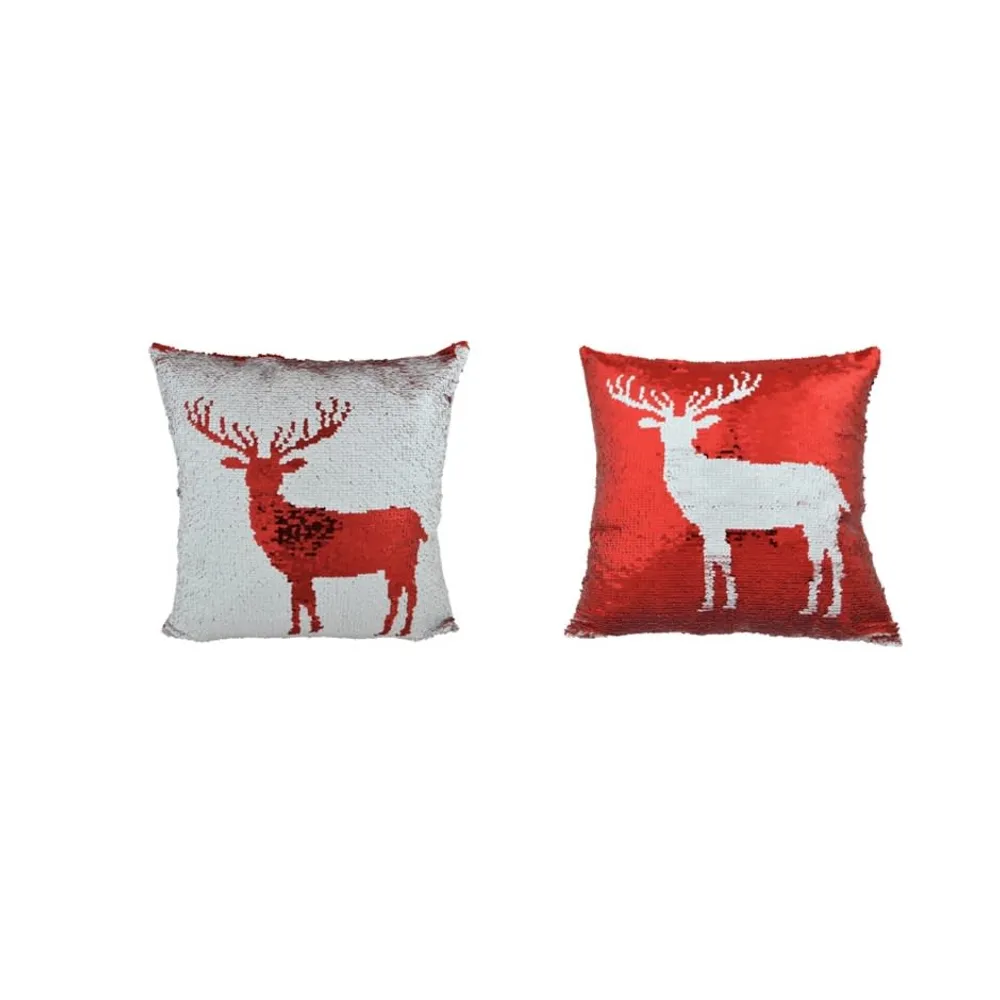 Nostalgia Cushion Deer Red/White