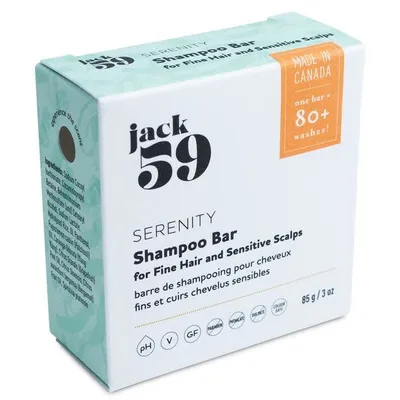Jack 59 Serenity Shampoo Bar (Fine Hair & Sensitive Scalps 80 + Washes)