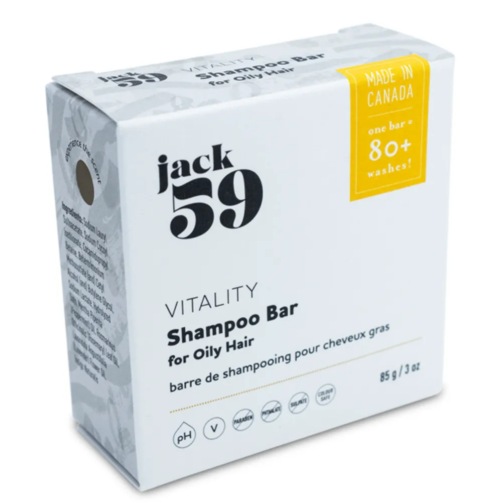 Jack 59 Vitality Shampoo Bar (Oily Hair 80 + Washes)