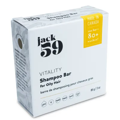 Jack 59 Vitality Shampoo Bar (Oily Hair 80 + Washes)