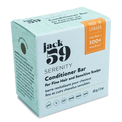 Jack 59 Serenity Conditioner Bar (Fine Hair and Sensitive Scalps 100 + Washes)