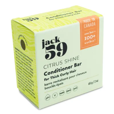 Jack 59 Citrus Shine Conditioner Bar (Thick Curly Hair 100 + Washes)
