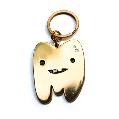 I Heart Guts Gold Tooth Keychain