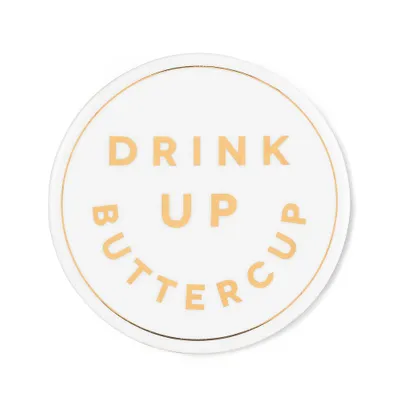 Abbott Drink Up Buttercup Coaster-4"D