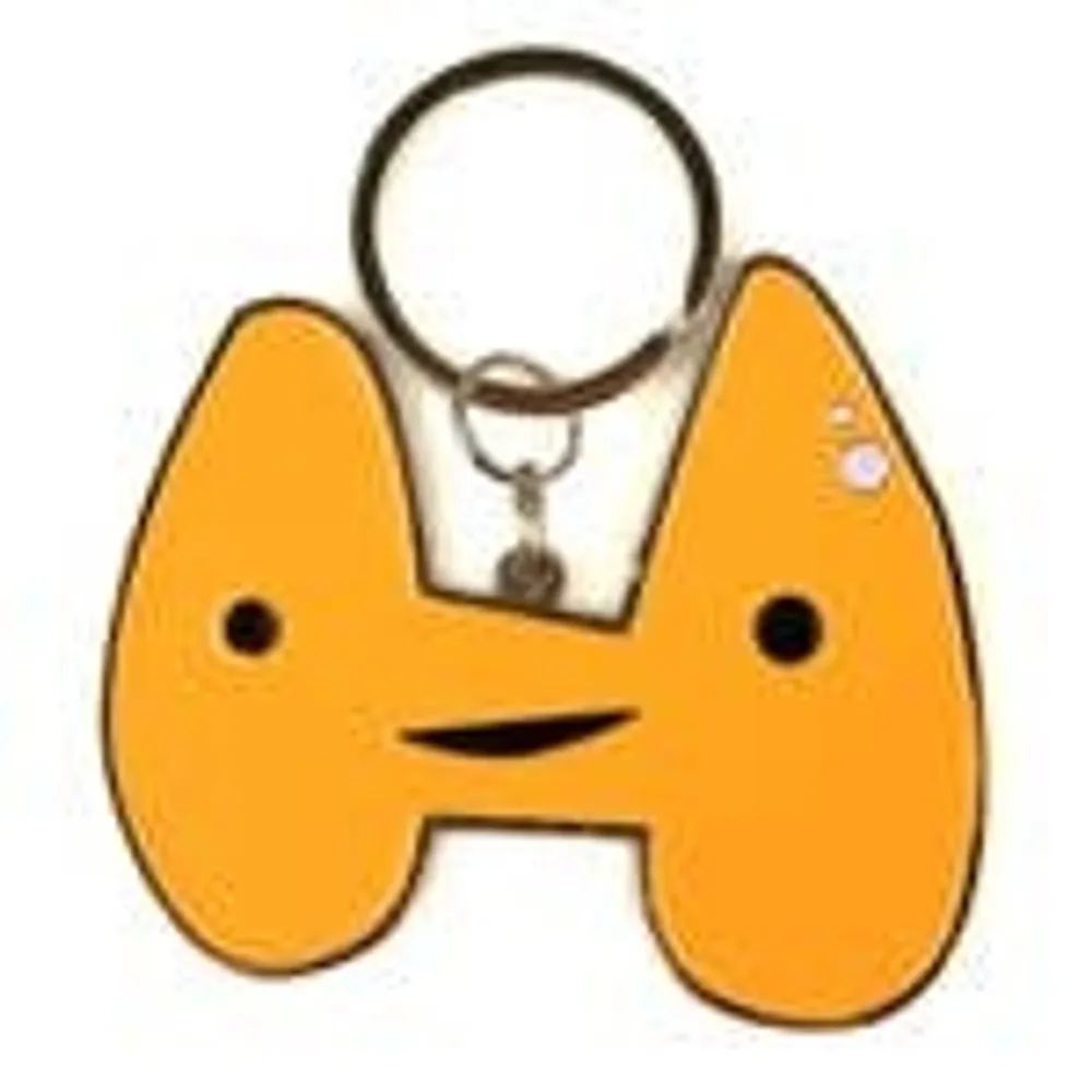 I Heart Guts Thyroid Keychain- Burn Thyroid, Burn