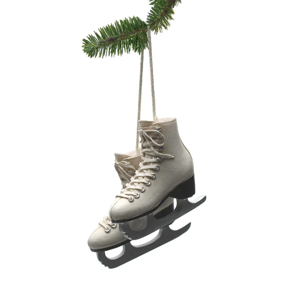 Abbott Pair of Ivory Skates Ornament